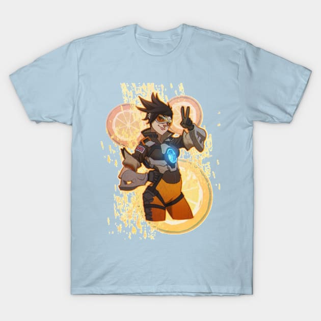 OverWatch Tracer Peace T-Shirt by iparker